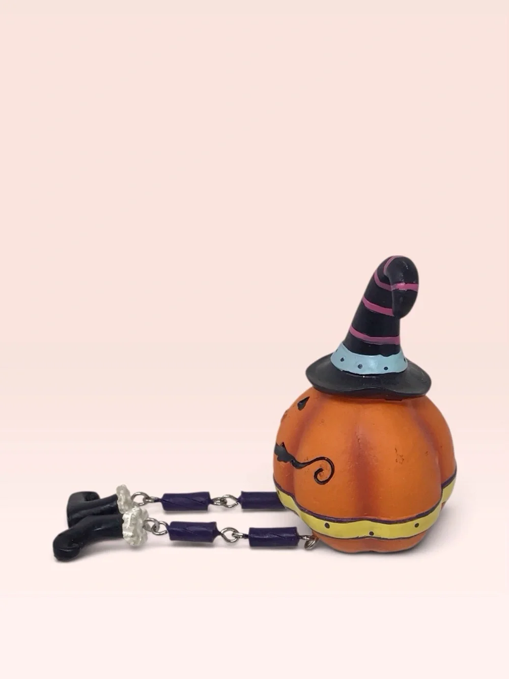 Anthropomorphic Set of Halloween Pumpkin  Shelf Sitters  Witches Jack-o'-Lantern